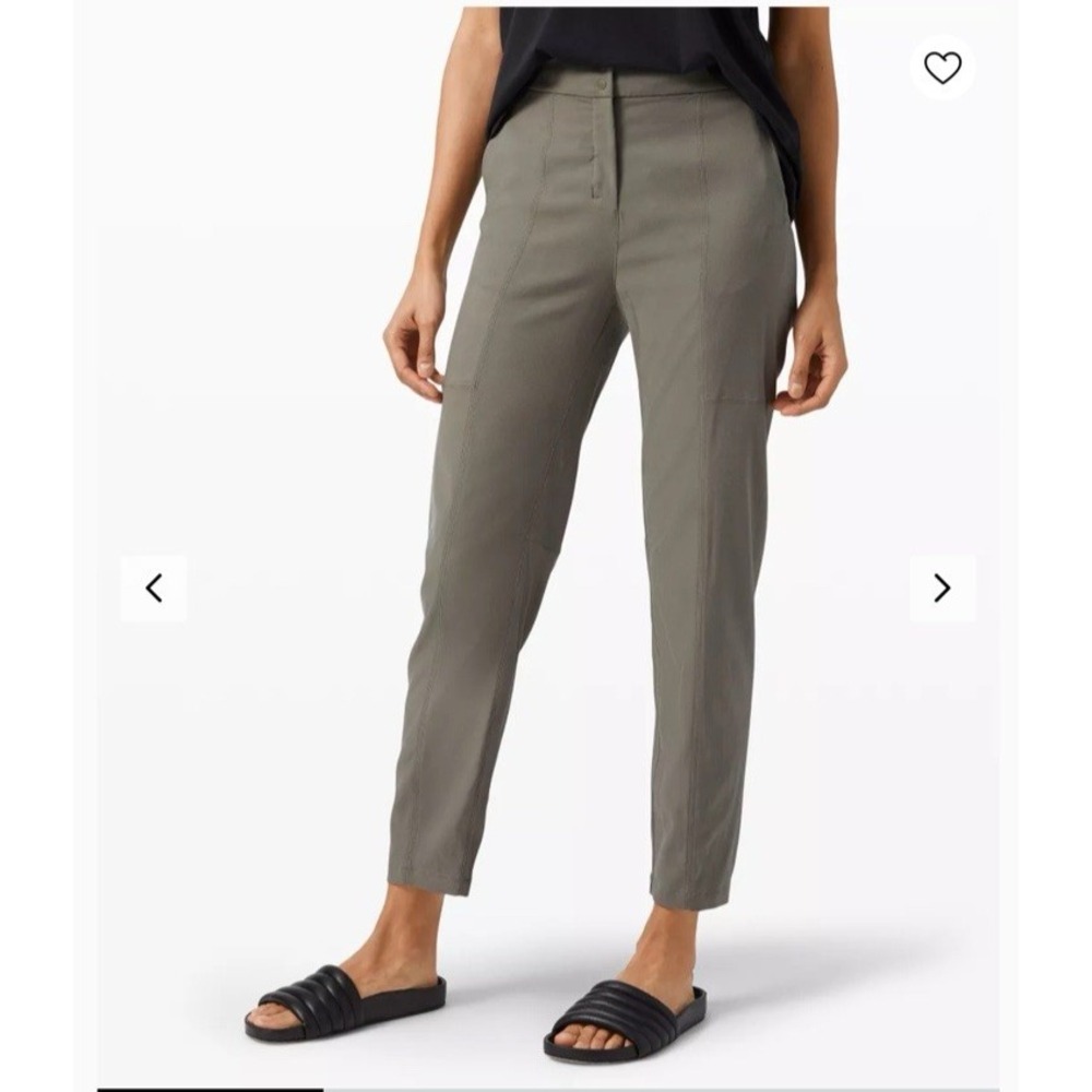 Lululemon Dynamic Days Trouser Pants Tapered Elastic Waist Modal Green Women's 4